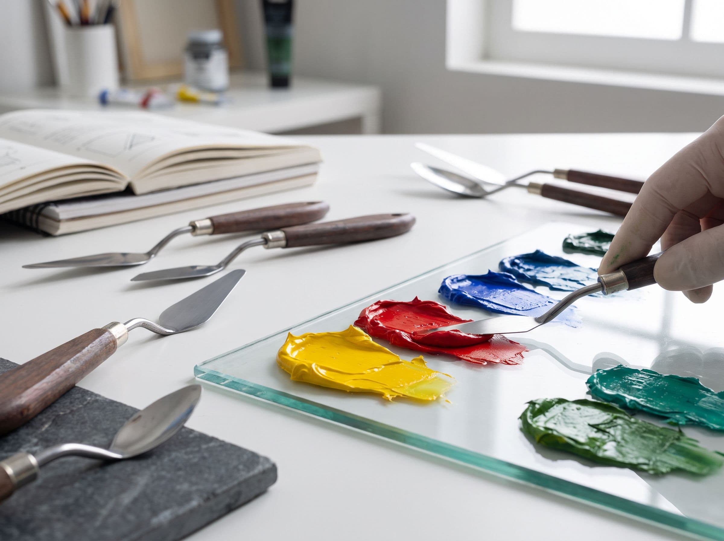 Comment eviter les traces de couteau visibles sur une toile